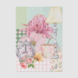 Moderne pastellfarbene Aquarellbilder Collage Seidenpapier