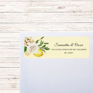 Moderne pastellfarbene, gelbe Zitronen und Leaf