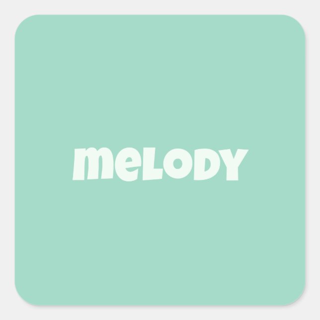 Moderne pastellfarbene Minzzimmer-Dekoration Quadratischer Aufkleber (Vorderseite)
