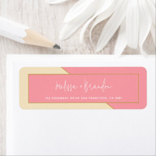 Moderne pastellfarbene Pastellfarben Gold & Script