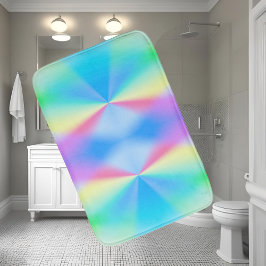 Moderne, pastellfarbene Regenbogenfarben Badematte