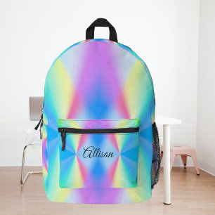 Moderne, pastellfarbene Regenbogenfarben Bedruckter Rucksack