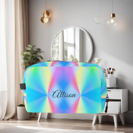 Moderne, pastellfarbene Regenbogenfarben Waschbeutel