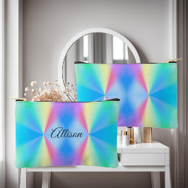 Moderne, pastellfarbene Regenbogenfarben Zubehörtasche