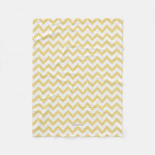 Moderne pastellgelbe und Zickzack Muster Fleecedecke