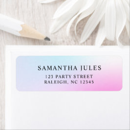 Moderne pastellrosa Cloud Nine Retun-Adresse