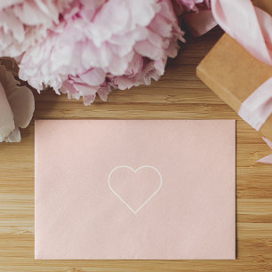 Moderne Pastellrosa & Minimalistisches Herz Schöne Magnetkarte