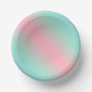 Moderne Pastellrosa Minzgrün Farbverlauf Pappteller