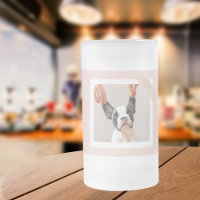 Moderne pastellrosa Rahmen | Persönliches Hundetea