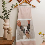Moderne pastellrosa Rahmen | Persönliches Hundetea Schürze<br><div class="desc">Moderne pastellrosa Rahmen | Persönliches Hundeteam - Foto</div>