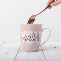 Moderne Pastellrosa You Matter Inspirationszitat