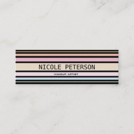 moderne Pastellstreifen Mini Visitenkarte