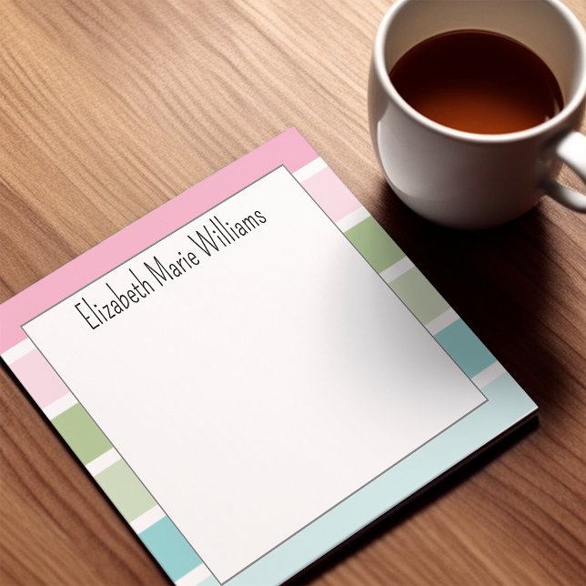 Moderne Pastellstreifen Post-it Klebezettel (Von Creator hochgeladen)
