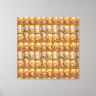 Moderne Patchwork-Muster-Collage Leinwanddruck