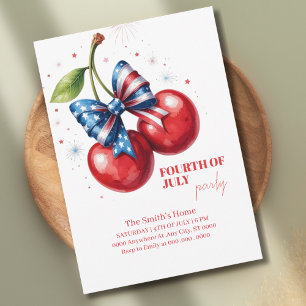 Moderne patriotische Familienzusammenkunft 4. Juli Einladung