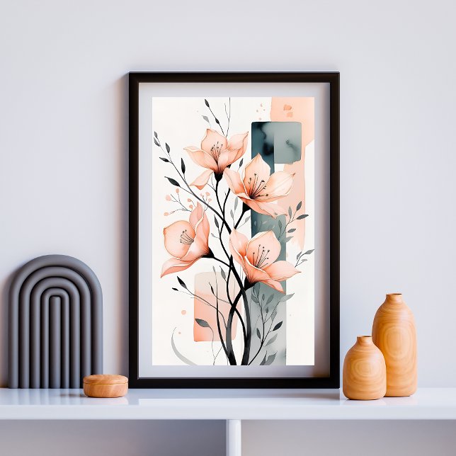 Moderne Peach Bloom Harmonie Poster (Von Creator hochgeladen)