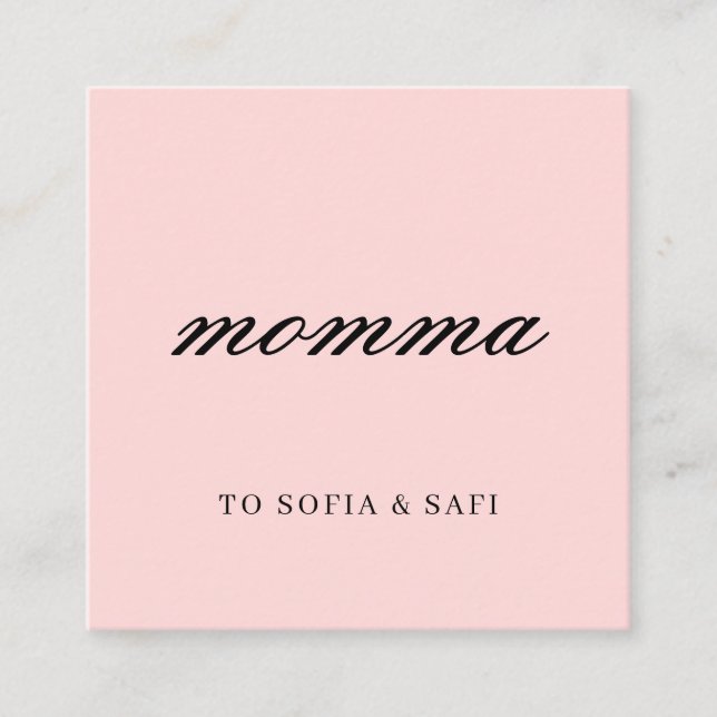 Moderne Peach Mommy-Kontaktgestaltung Rabattkarte (Vorderseite)