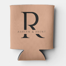 Moderne Peach Wedding Can Cooler/Coozie Dosenkühler