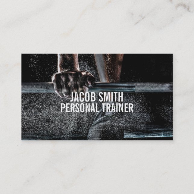 Moderne Personal Trainer Business Card Visitenkarte (Vorderseite)
