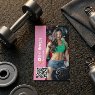 Moderne Personal Trainer Fitness mit Foto Business Visitenkarte