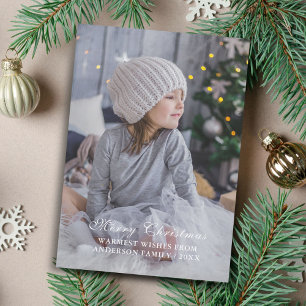 Moderne personalisierbare Frohe Weihnachten Foto