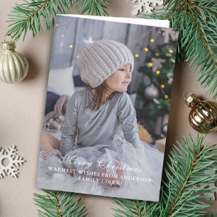 Moderne personalisierbare Frohe Weihnachten Foto