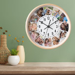 Moderne Personalisierte 12-FotoCollage Uhr<br><div class="desc">Laden Sie 12 Fotos hoch,  und Sie haben sich ein personalisiertes Foto Collage Geschenk,  dass die Familie Liebe!</div>