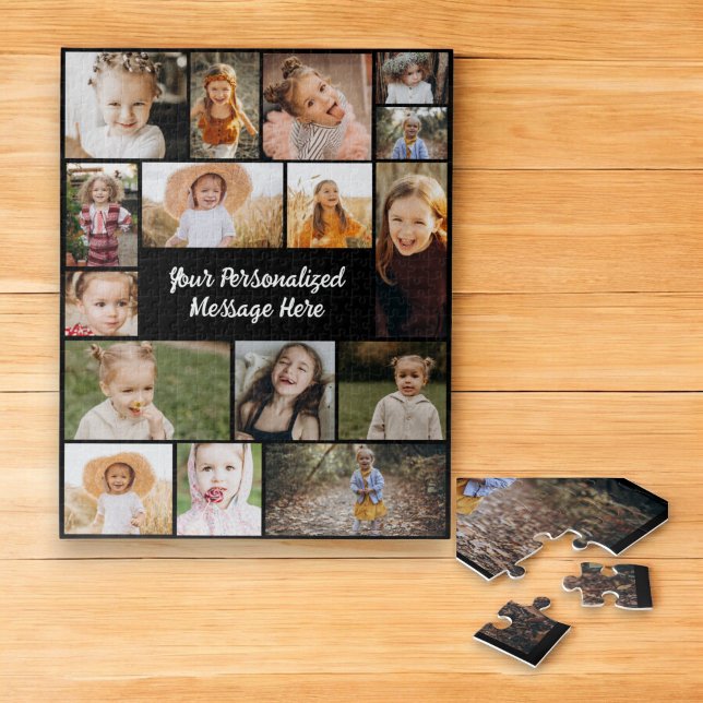 Moderne Personalisierte 16-FotoCollage - kundenspe Puzzle (Von Creator hochgeladen)