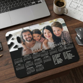 Moderne personalisierte 2027 Schreibtischkalender- Mousepad