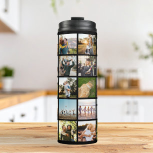 Moderne Personalisierte 30 FotoCollage Thermosbecher