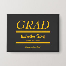 Moderne personalisierte Abschlussfeier im Graduier Button