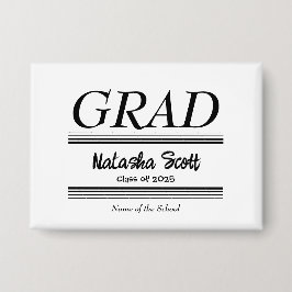 Moderne personalisierte Abschlussfeier im Graduier Button