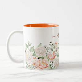 Moderne personalisierte Aquarellfarben-Girl Zweifarbige Tasse
