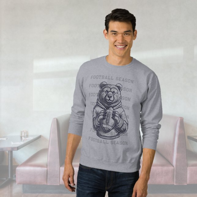 Moderne personalisierte Bären-Fußballbekleidung  Sweatshirt (Personalized Football Sweatshirt)