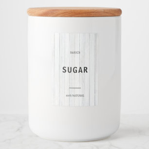 Moderne Personalisierte Basics Zucker Schwarze Sch Lebensmitteletikett