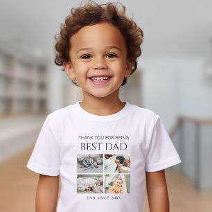 Moderne Personalisierte Best-Dad-Foto-T-Shirt für Kleinkind T-shirt