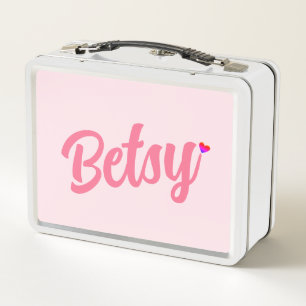 Moderne Personalisierte Betsy- und farbenfrohe Lie Metall Brotdose
