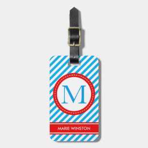 moderne personalisierte Bezeichnung Monogramm gest Gepäckanhänger