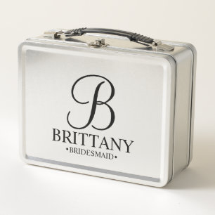 Moderne Personalisierte Bridesmaids Geschenkboxen Metall Lunch Box
