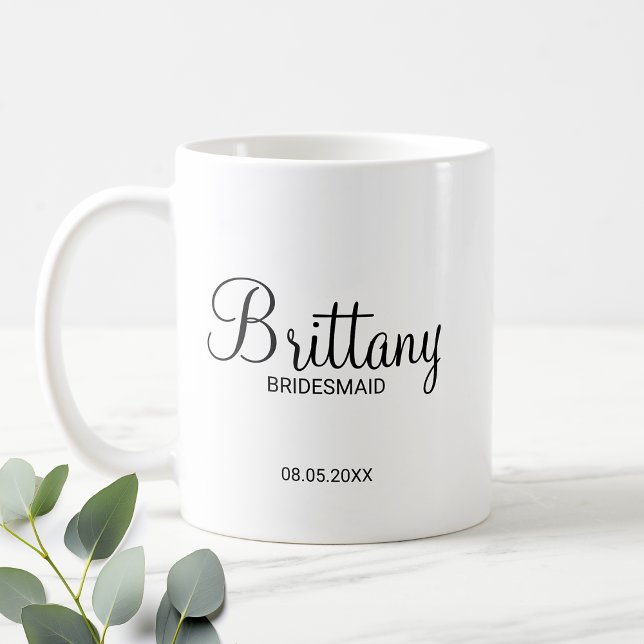 Moderne Personalisierte Bridesmaier in Schwarz und Tasse (Von Creator hochgeladen)