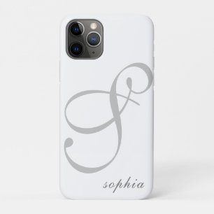 Moderne Personalisierte Elegante Name Alphabet Case-Mate iPhone Hülle
