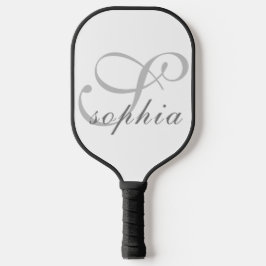 Moderne Personalisierte Elegante Name Alphabet Pickleball Schläger