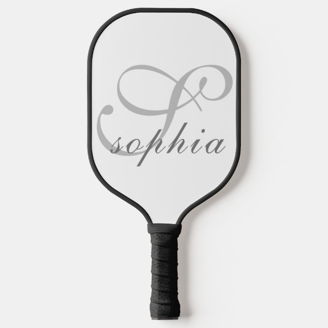 Moderne Personalisierte Elegante Name Alphabet Pickleball Schläger (Vorderseite)
