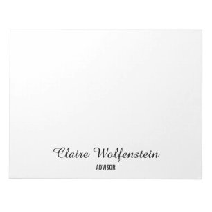 Moderne personalisierte elegante Skript Profession Notizblock