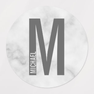 Moderne Personalisierte, fette Monogramm- und Name Etiketten