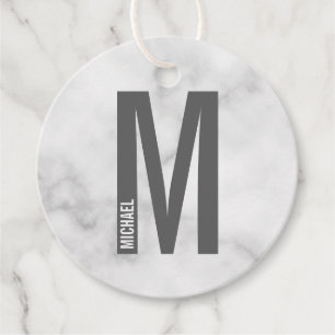 Moderne personalisierte fette Monogramm und Name Geschenkanhänger