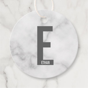 Moderne personalisierte fette Monogramm und Name Geschenkanhänger
