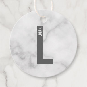 Moderne personalisierte fette Monogramm und Name Geschenkanhänger