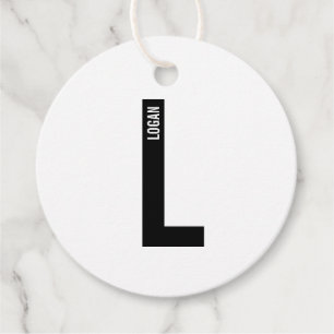 Moderne personalisierte fette Monogramm und Name Geschenkanhänger