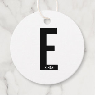 Moderne personalisierte fette Monogramm und Name Geschenkanhänger